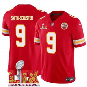 Nike Chiefs 9 JuJu Smith-Schuster Red 2025 Super Bowl LIX F.U.S.E. Vapor Limited Men Jersey