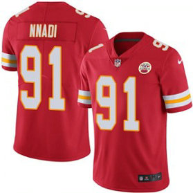 Nike Chiefs 91 Derrick Nnadi Red Vapor Untouchable Limited Men Jersey