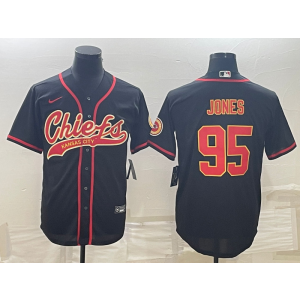 Nike Chiefs 95 Chris Jones Black Vapor Baseball Limited Men Jersey