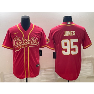 Nike Chiefs 95 Chris Jones Red Vapor Baseball Limited Men Jersey