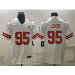 Nike Chiefs 95 Chris Jones White Vapor Untouchable Limited Men Jersey