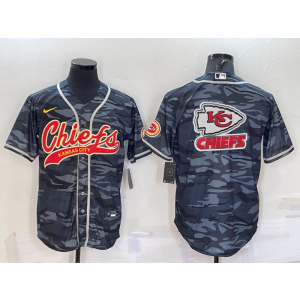 Nike Chiefs Blank Camo Vapor Baseball Logo Limited Men Jersey