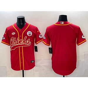 Nike Chiefs Blank Red Baseball Vapor Limited Men Jersey