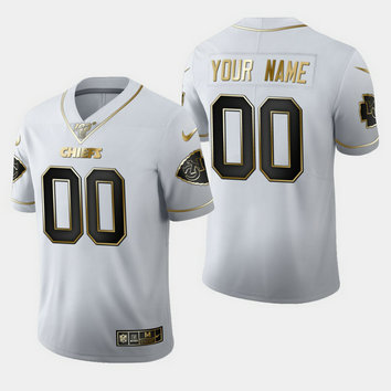 Nike Chiefs Customized White 100th Season Vapor Untouchable Limited Jersey