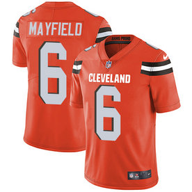 Nike Cleveland Browns #6 Baker Mayfield Orange Alternate Men's Stitched NFL Vapor Untouchable Limited Jersey