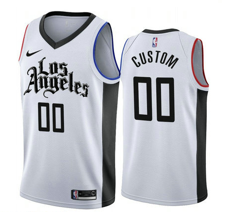Nike Clippers Custom 2019-20 White Los Angeles City Edition NBA Jersey