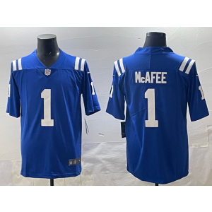 Nike Colts 1 Mcafee Blue Vapor Limited Men Jersey