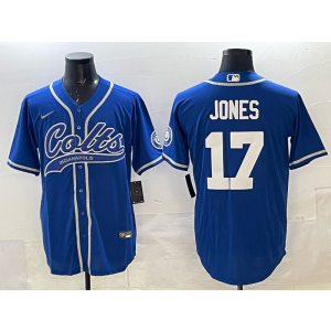 Nike Colts 17 Jones Blue Baseball Vapor Limited Men Jersey