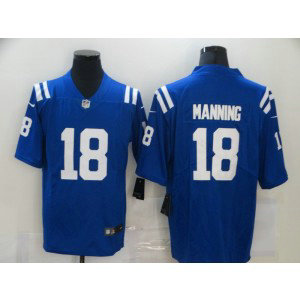 Nike Colts 18 Peyton Manning Blue Vapor Untouchable Limited Men Jersey