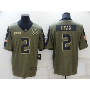 Nike Colts 2 Matt Ryan Olive 2021 Salute To Service Limited Men Jersey