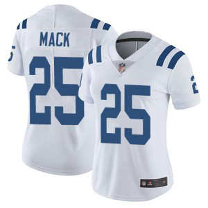 Nike Colts 25 Marlon Mack White Vapor Untouchable Limited Women Jersey
