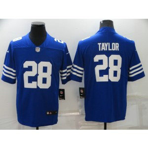 Nike Colts 28 Jonathan Taylor Royal 2021 New Vapor Limited Men Jersey