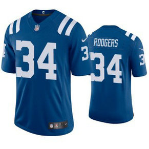 Nike Colts 34 Isaiah Rodgers Blue Vapor Untouchable Limited Men Jersey