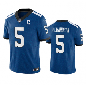 Nike Colts 5 Anthony Richardson Royal 2023 F.U.S.E. Vapor Limited Throwback Men Jersey with C Patch
