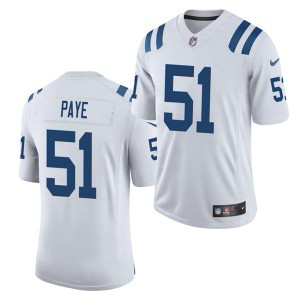 Nike Colts 51 Kwity Paye White 2021 Draft Vapor Limited Men Jersey