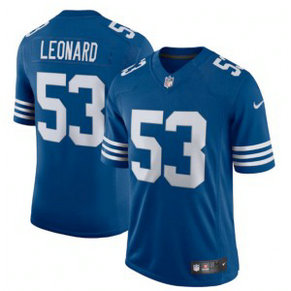Nike Colts 53 Darius Leonard Royal 2021 New Vapor Limited Men Jersey