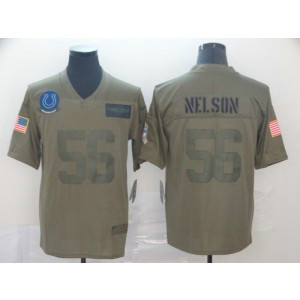 Nike Colts 56 Quenton Nelson 2019 Olive Salute To Service Limited Men Jersey