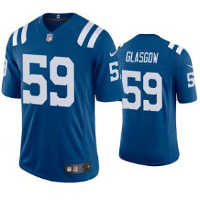 Nike Colts 59 Jordan Glasgow Blue Vapor Untouchable Limited Men Jersey