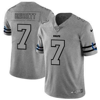 Nike Colts 7 Jacoby Brissett 2019 Gray Gridiron Gray Vapor Untouchable Limited Jersey