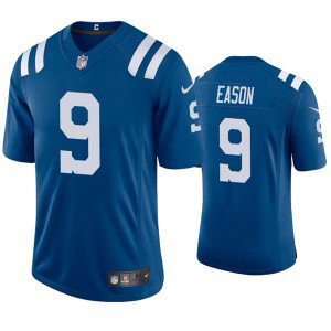 Nike Colts 9 Jacob Eason Blue Vapor Untouchable Limited Men Jersey