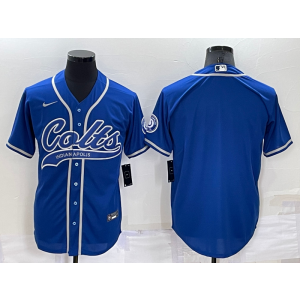 Nike Colts Blank Blue Vapor Baseball Limited Men Jersey