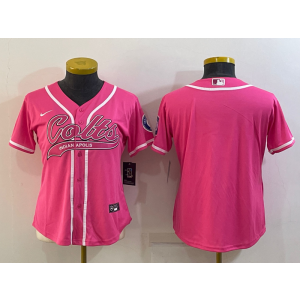 Nike Colts Blank Pink Vapor Baseball Limited Women Jersey