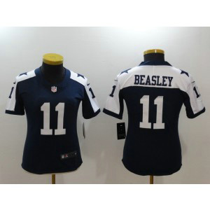 Nike Cowboys 11 Cole Beasley Navy Throwback Vapor Untouchable Limited Women Jersey