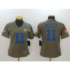 Nike Cowboys 11 Cole Beasley Olive 2017 Salute To Service Limited Women Jersey