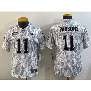 Nike Cowboys 11 Micah Parsons Arctic Camo 2024 F.U.S.E. Salute to Service Limited Women Jersey