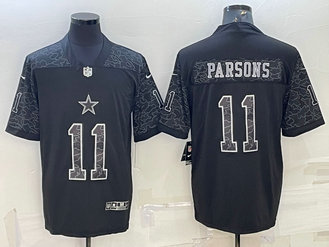 Nike Cowboys 11 Micah Parsons Black RFLCTV Limited Jersey