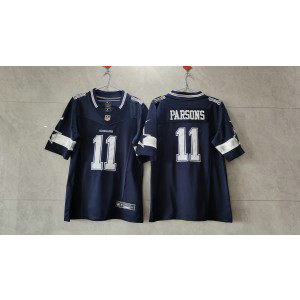 Nike Cowboys 11 Micah Parsons Blue 2023 F.U.S.E Vapor Limited Men Jersey