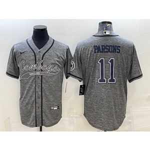 Nike Cowboys 11 Micah Parsons Grey Vapor Baseball Limited Men Jersey