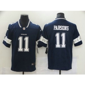 Nike Cowboys 11 Micah Parsons Navy Blue 2021 NFL Draft Vapor Limited Men Jersey