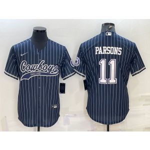 Nike Cowboys 11 Micah Parsons Navy Vapor Baseball Limited Men Jersey