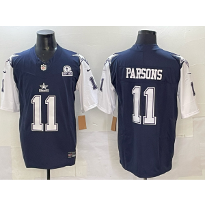 Nike Cowboys 11 Micah Parsons Thanksgiving Day F.U.S.E. Vapor Limited Men Jersey