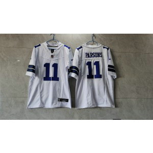 Nike Cowboys 11 Micah Parsons White 2023 F.U.S.E Vapor Limited Men Jersey