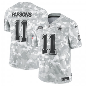 Nike Cowboys 11 Micah Parsons White Camo 2024 Salute To Service Limited Men Jersey