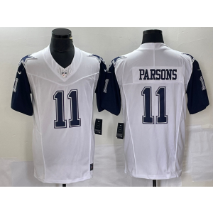 Nike Cowboys 11 Micah Parsons White Color Rush 2023 F.U.S.E Vapor Limited Men Jersey