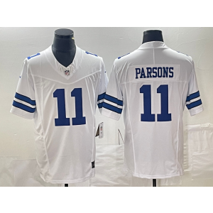 Nike Cowboys 11 Micah Parsons White F.U.S.E. Vapor Limited Men Jersey