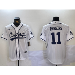 Nike Cowboys 11 Micah Parsons White Vapor Baseball Limited Men Jersey