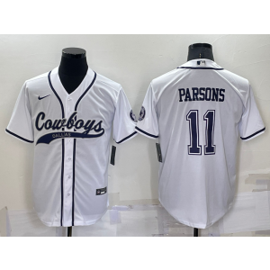 Nike Cowboys 11 Micah Parsons White Vapor Baseball Limited Men Jersey