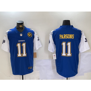 Nike Cowboys 11 Parson Blue White F.U.S.E Vapor Limited Men Jersey