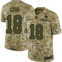 Nike Cowboys 18 Randall Cobb 2018 Camo Salute to Service Limited Men Jersey