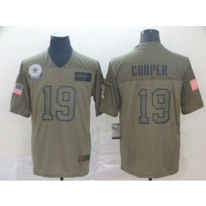 Nike Cowboys 19 Amari Cooper 2019 Olive Salute To Service Limited Men Jersey