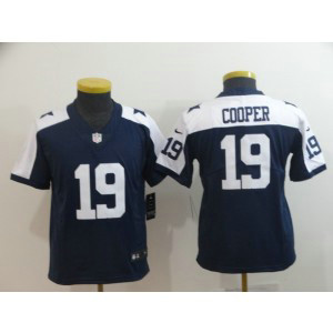 Nike Cowboys 19 Amari Cooper Navy Throwback Vapor Untouchable Limited Youth Jersey