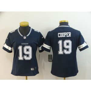 Nike Cowboys 19 Amari Cooper Navy Vapor Untouchable Limited Women Jersey