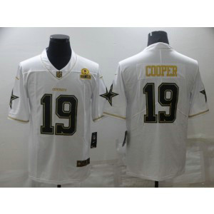 Nike Cowboys 19 Cooper White Gold Vapor Limited Men Jersey