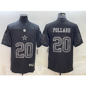 Nike Cowboys 20 Tony Pollard Black Reflective Vapor Limited Men Jersey