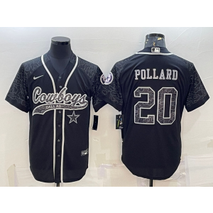 Nike Cowboys 20 Tony Pollard Black Vapor Baseball Limited Men Jersey