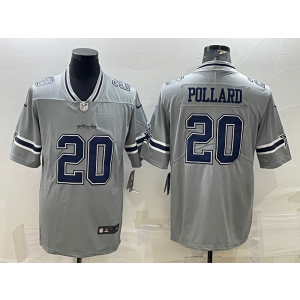 Nike Cowboys 20 Tony Pollard Grey Vapor Untouchable Limited Men Jersey